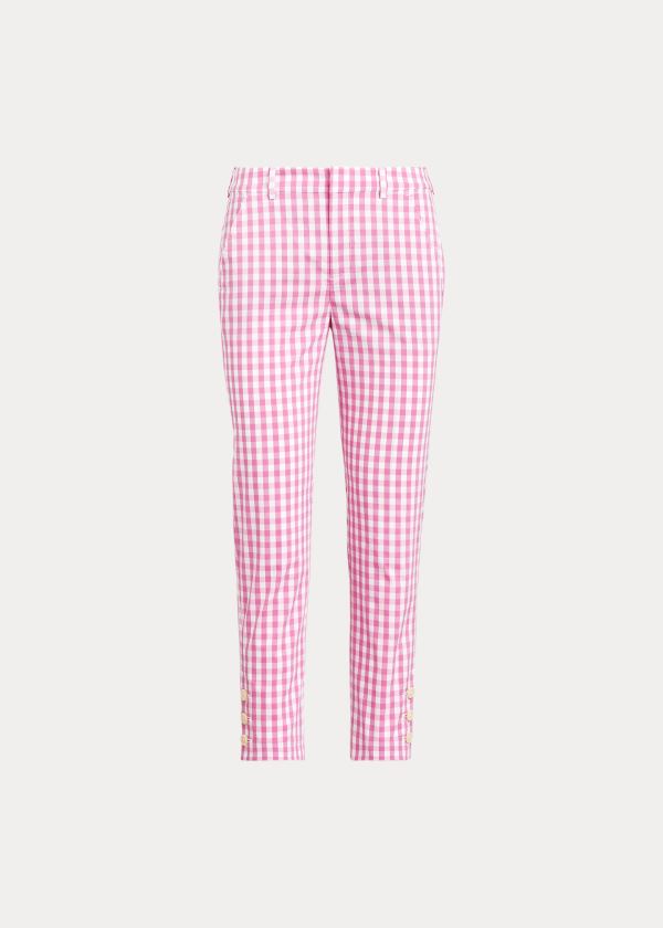 Pantalones Ralph Lauren Mujer Rosas - Stretch Golf Capri - DKXSL4351